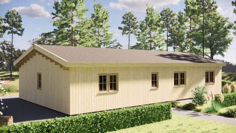 Maison en bois LT-003 CL – Spacieuse et Élégante